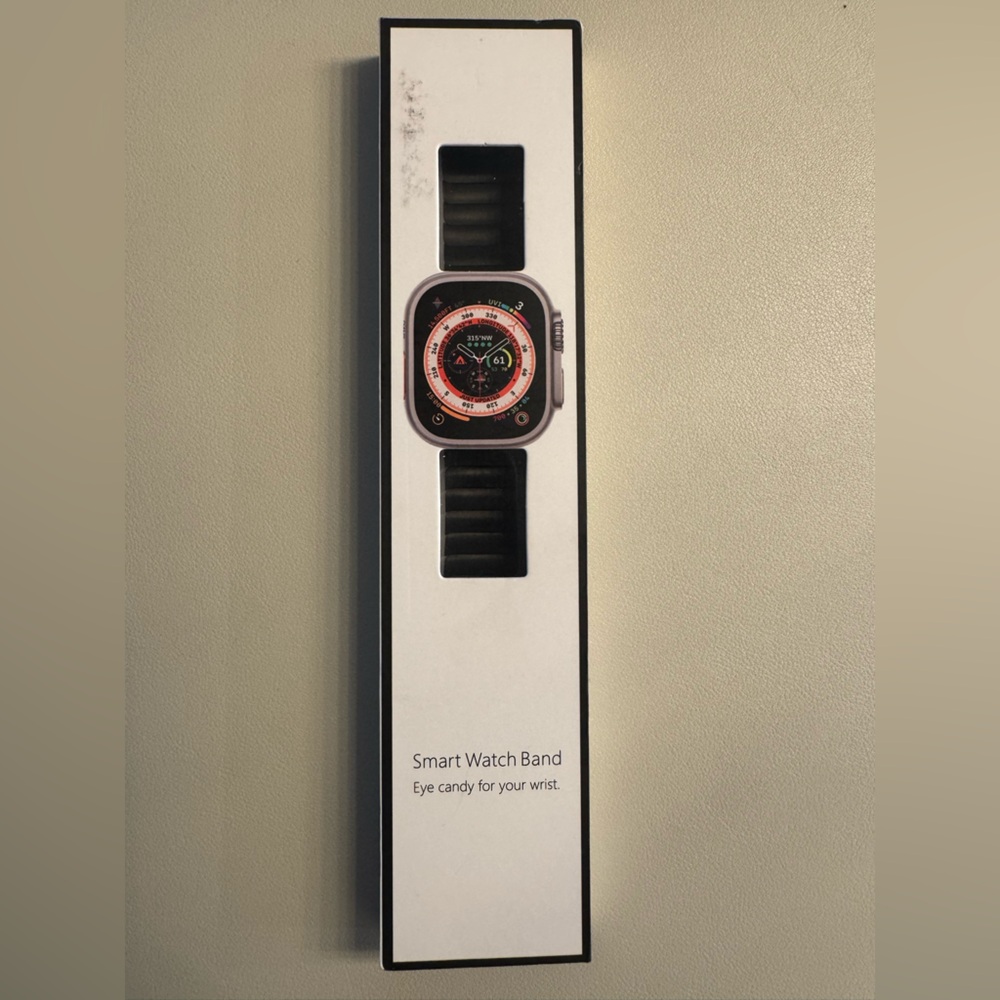 Elegant Black Smart Watch Stainless Steel Band